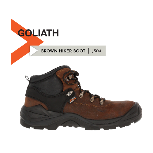 GOLIATH JS04R Brown Hiker Safety Boot S2 STC PU/PU SRC